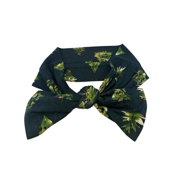 Three Piece Set Green Christmas Tree Knot Turban Headwrap For Baby By Joss & J - Picture 2 of 3